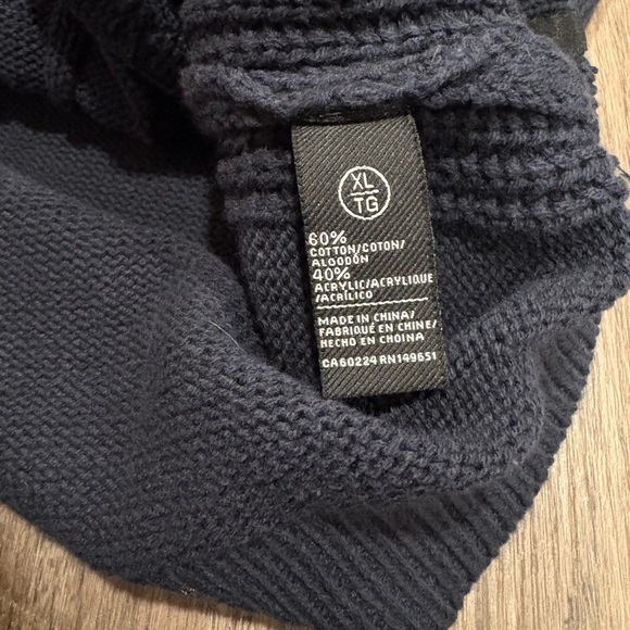 NWT Joe's Jeans Navy Quarter Zip Up Sweater with Mock Neck - Picture 3 of 5